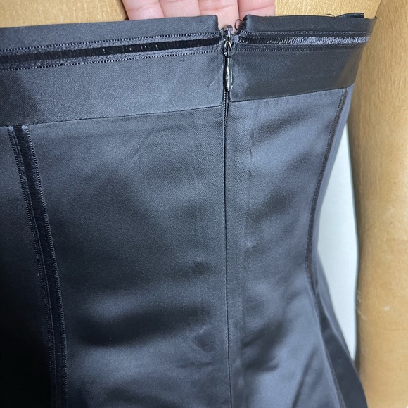 Ann Taylor A Line Black Satin strapless Dress - Picture 7 of 10